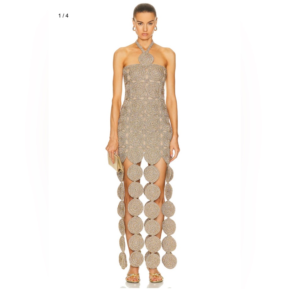 Simon Miller beep beep dress gold. Size: small